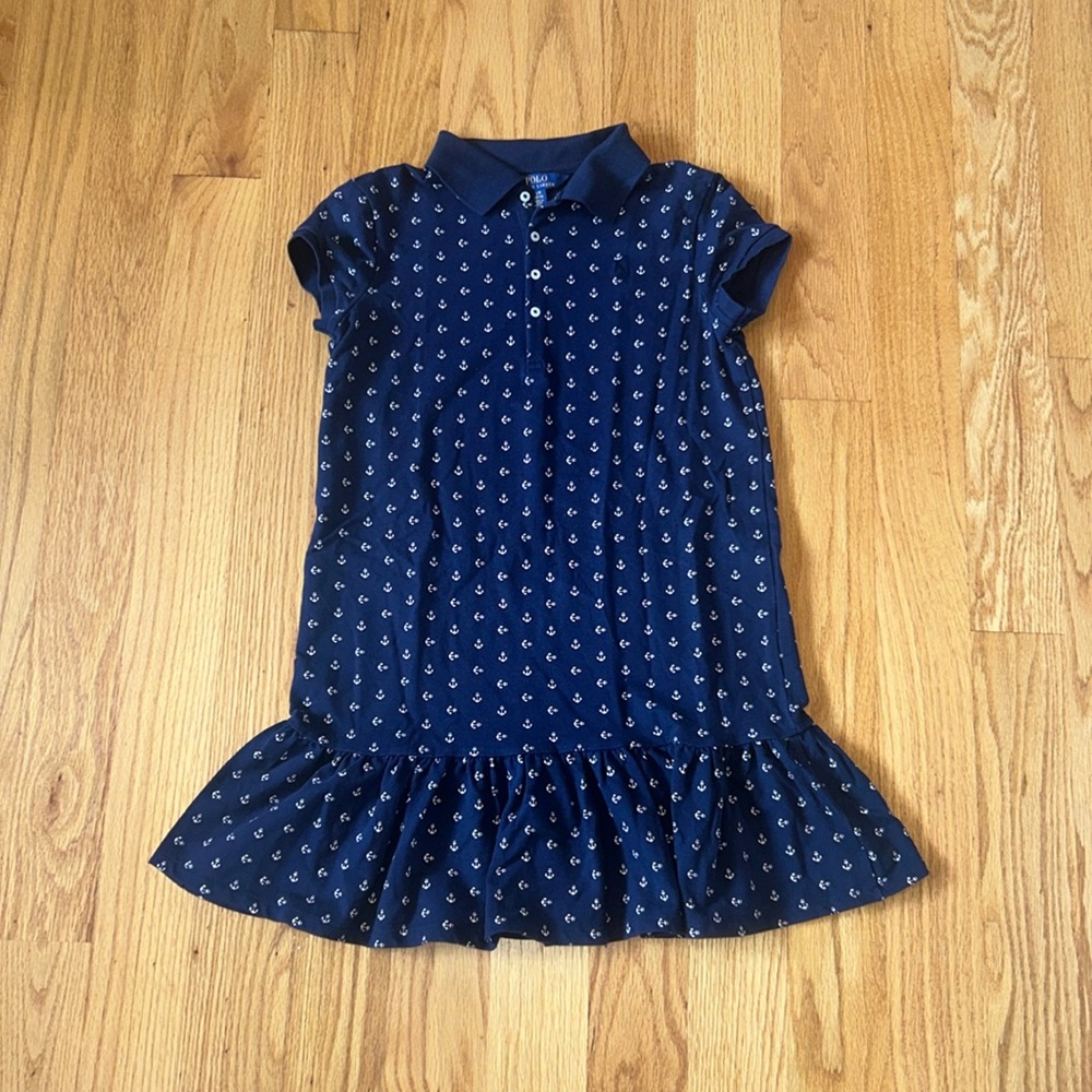 Ralph Lauren blue and white anchor dress, size kids L (12-14)